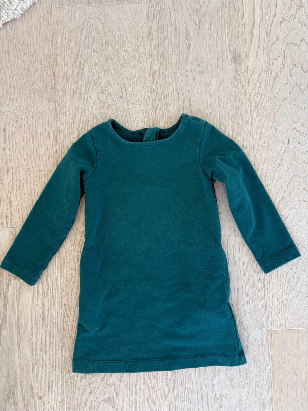Primary Girls' Long-Sleeve Crewneck Dress - Teal